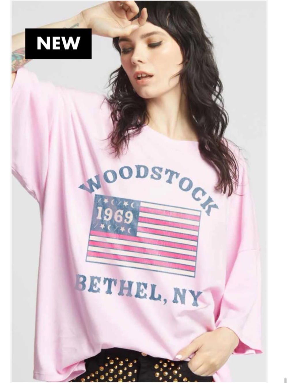 Oversized Woodstock New York 1969 One Size Tee RECYCLED KARMA